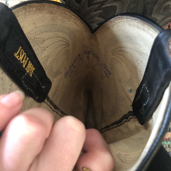 Dan Post embroidered leather/exotic animal boots - Picture 1 of 6